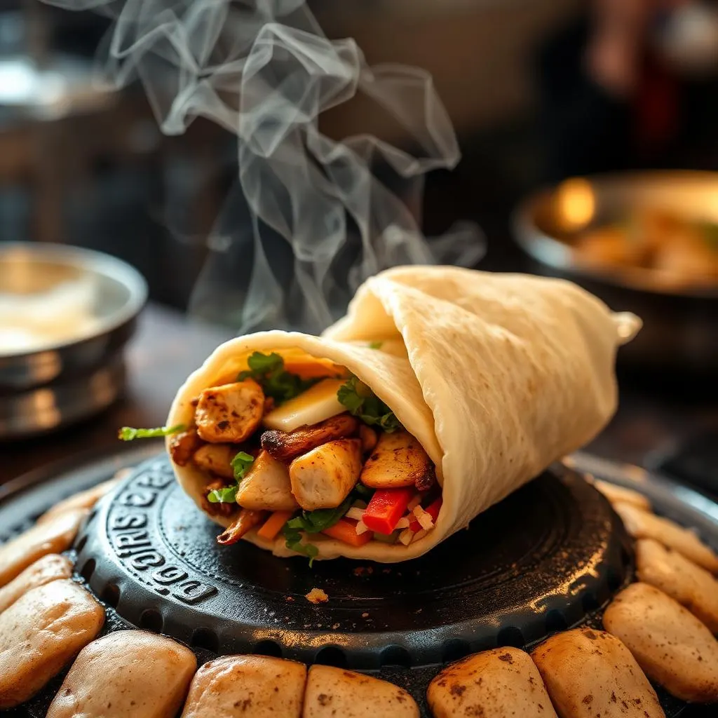 Saj bread wrap — Zad Wa Saj Aqaba
